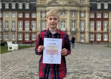 Felix Koopmeiners (5c)  gewinnt den Landeswettbewerb Mathematik
